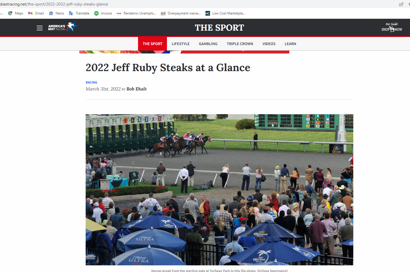 2022 Jeff Ruby At A Glance 3/31/22